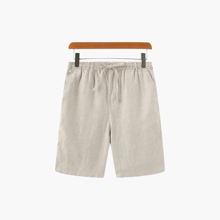Herren Leinen Shorts mit Kordelzug und Seitentaschen