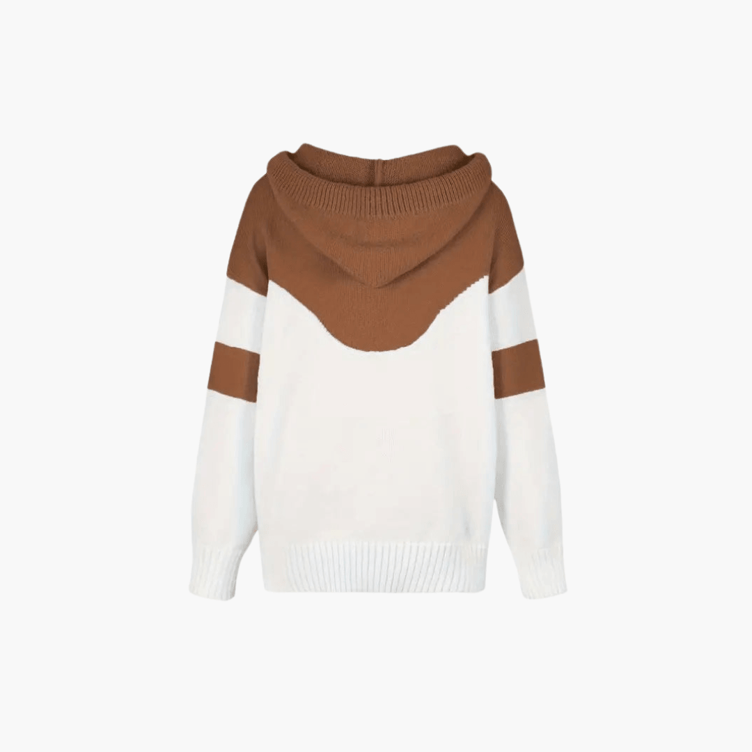 Gemütlicher Colorblock-Hoodie für Damen - SchmiedeMode