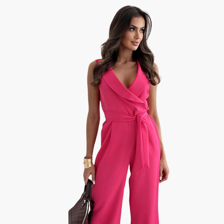 Ärmelloser Jumpsuit für Damen - Elegant & Vielseitig - SchmiedeMode