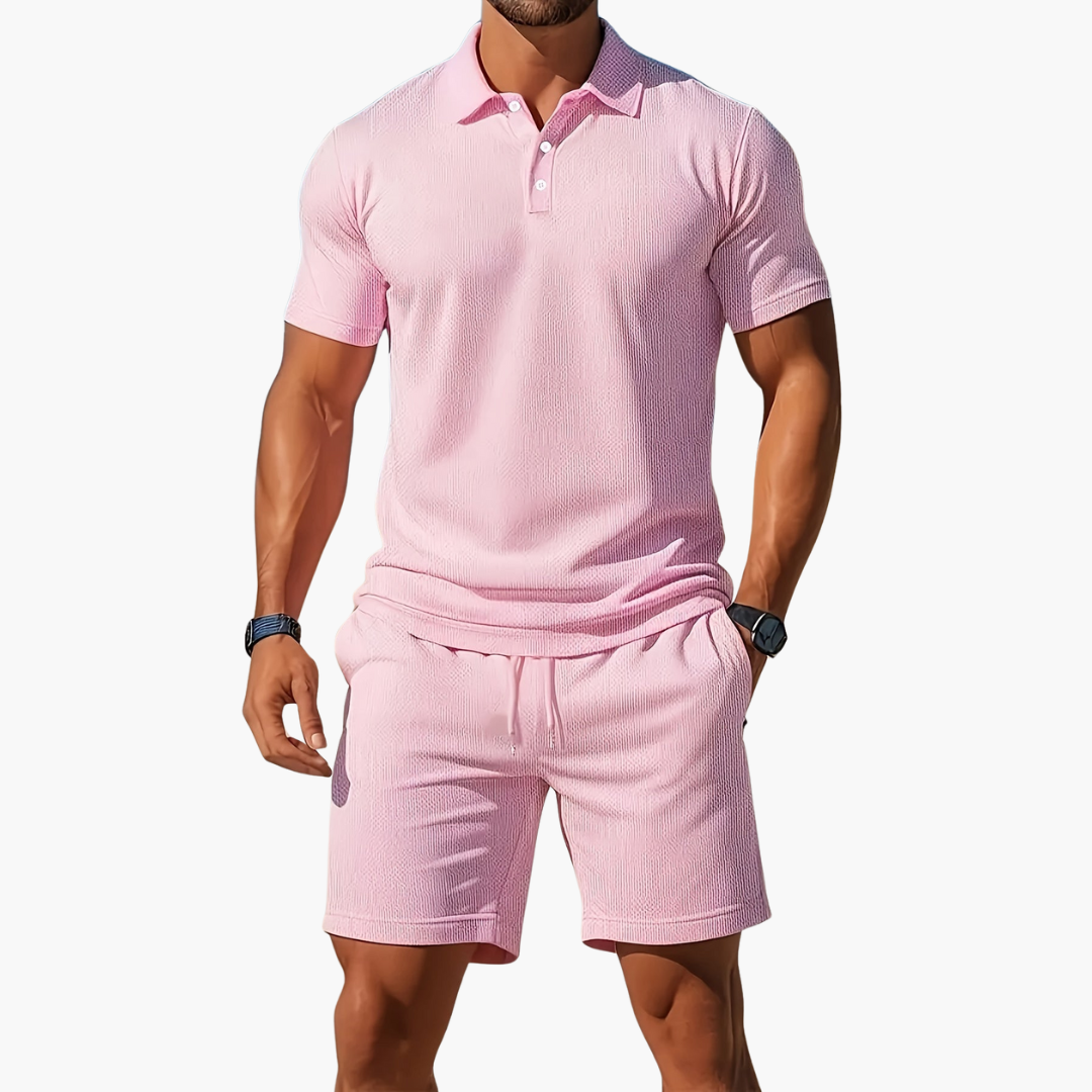 Leichtes Sommer Polo Set Herren - Kurzarmshirt & passende Shorts