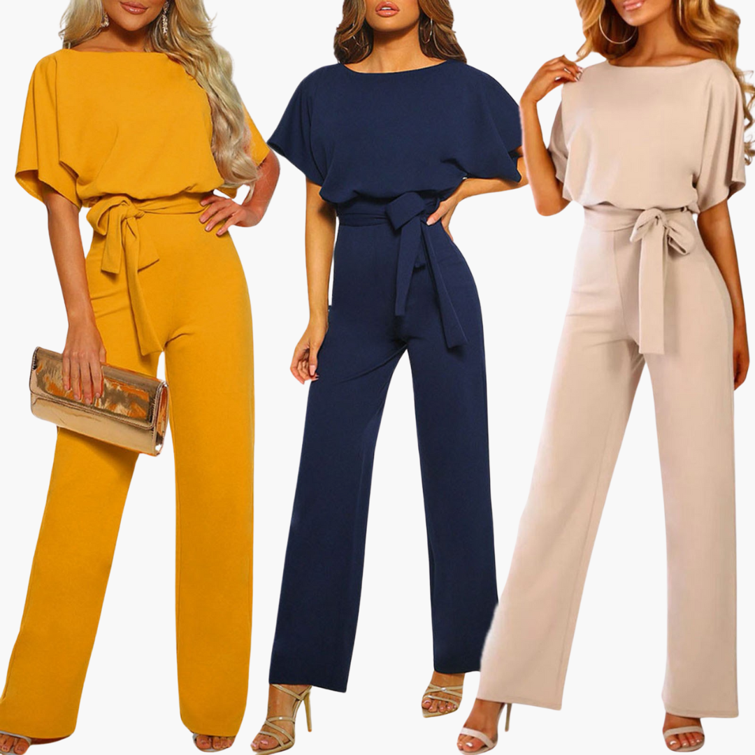 Jumpsuit für Damen - Elegant mit Gürtel & weitem Bein