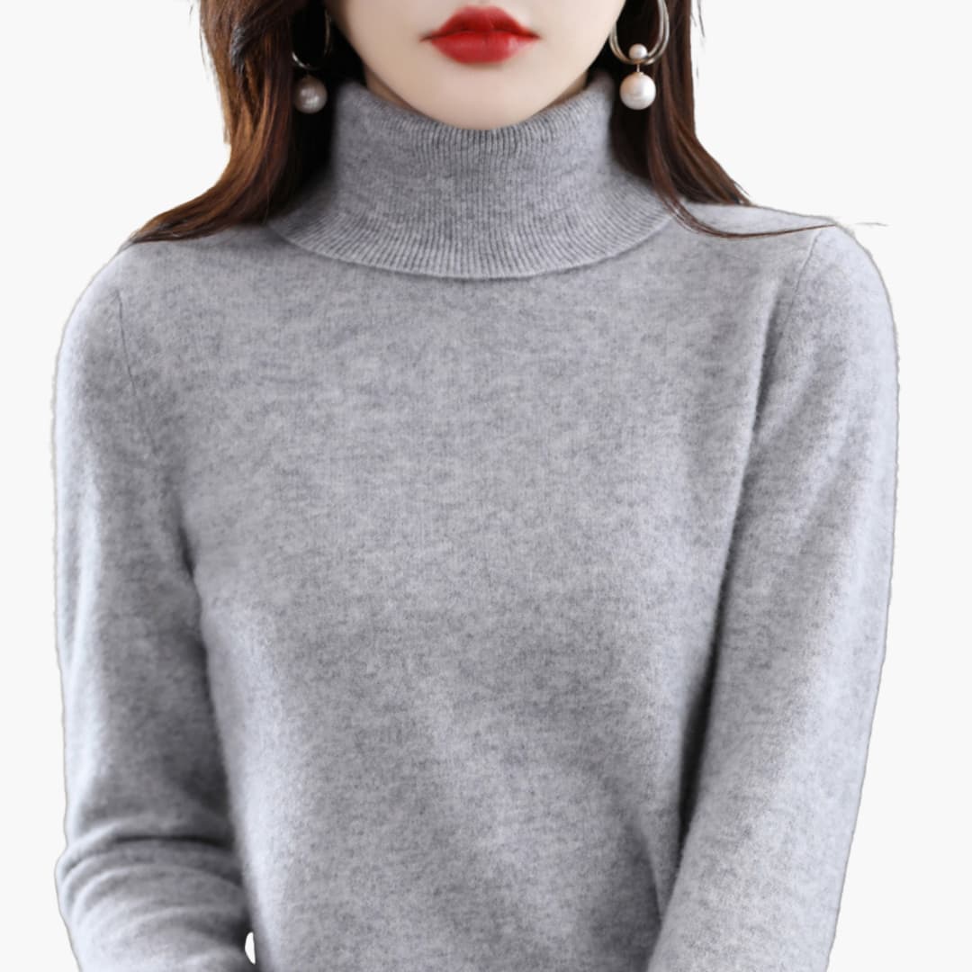 Rollkragen Strickpullover für Damen