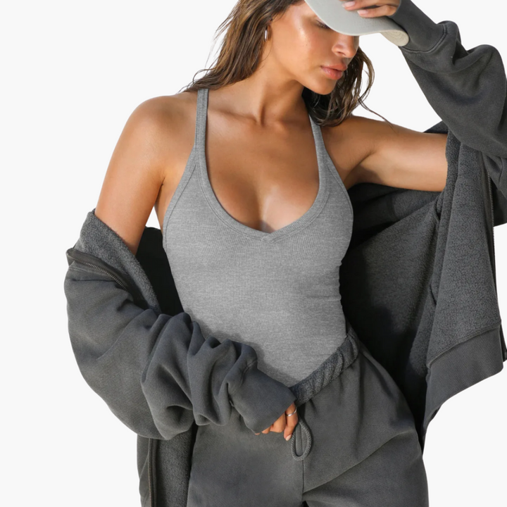 Ärmelloses Top für Damen - Blusentop mit V-Ausschnitt - SchmiedeMode