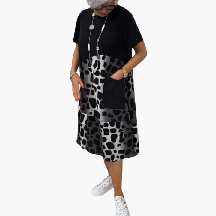 Sommerkleid Damen - Lockeres Freizeitkleid mit Musterprint