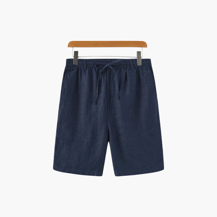 Herren Leinen Shorts mit Kordelzug und Seitentaschen