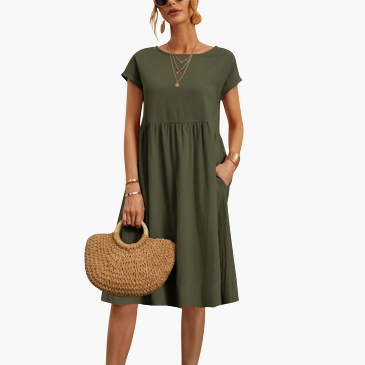 Lässiges Sommerkleid für Damen mit Taschen – Bequem & Stylisch
