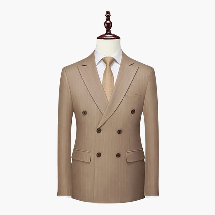 Herrenanzug zweiteilig mit Nadelstreifen und Reverskragen