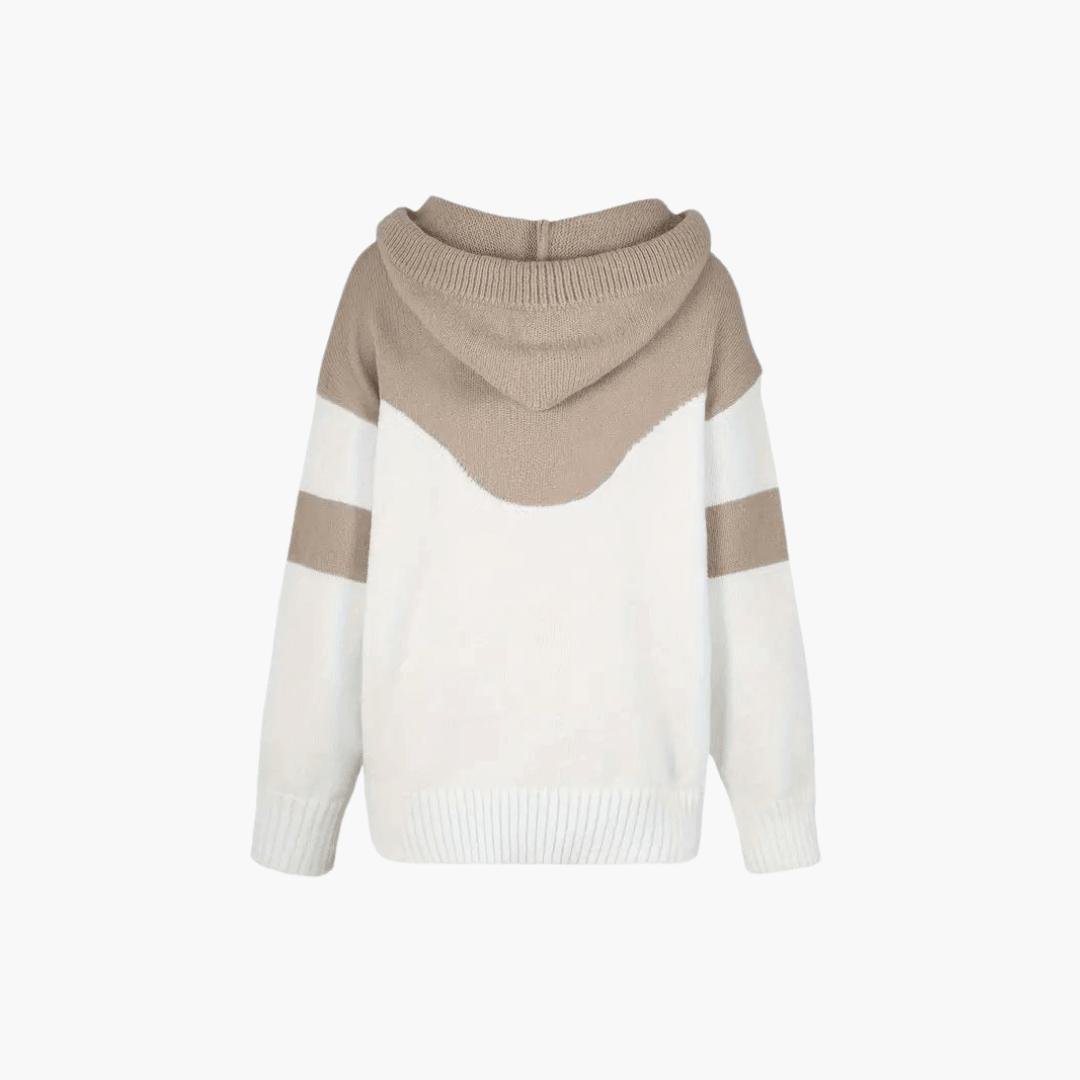 Gemütlicher Colorblock-Hoodie für Damen - SchmiedeMode