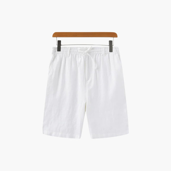 Herren Leinen Shorts mit Kordelzug und Seitentaschen