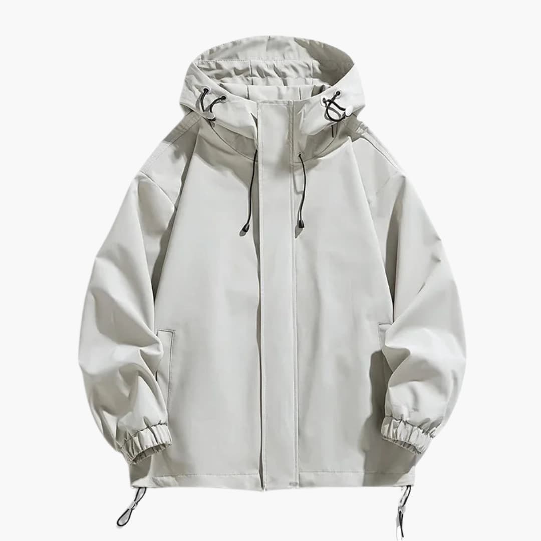 Herren Kapuzenjacke mit Reißverschluss und elastischem Saum