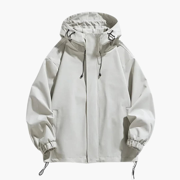 Herren Kapuzenjacke mit Reißverschluss und elastischem Saum