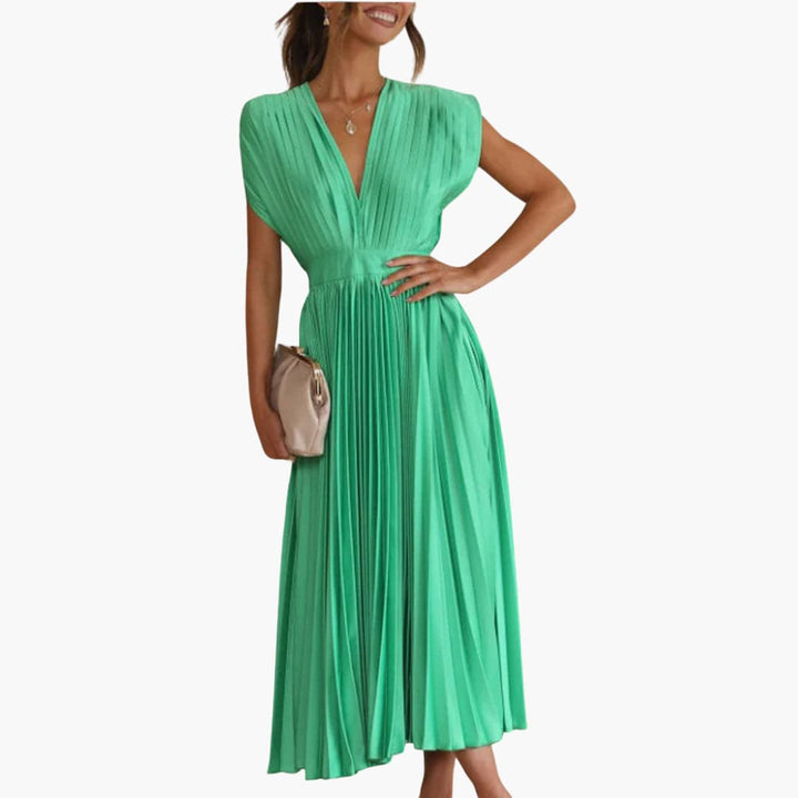 Elegantes Midikleid mit V-Ausschnitt - Damen Abendmode Farfetch