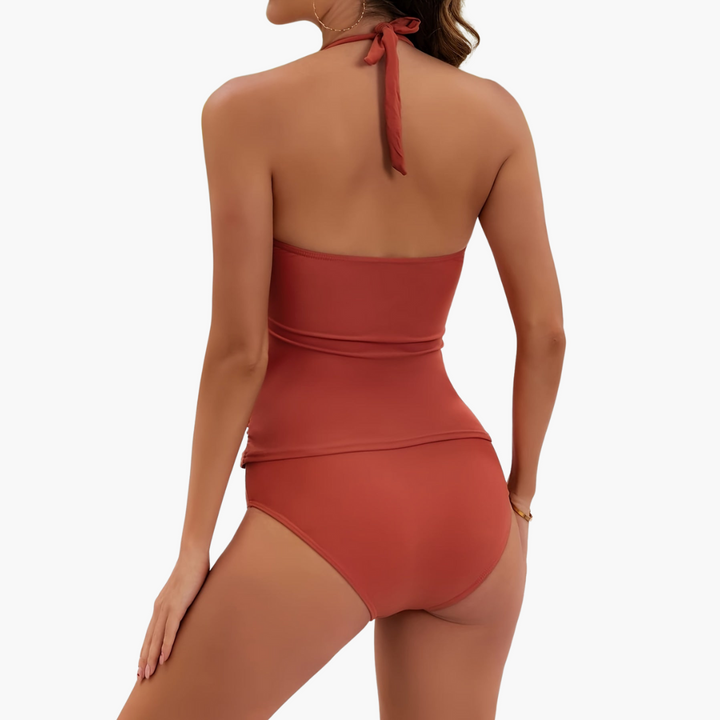 Zweiteiliges Tankini-Set – für Damen mit verstellbaren Trägern