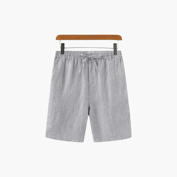 Herren Leinen Shorts mit Kordelzug und Seitentaschen