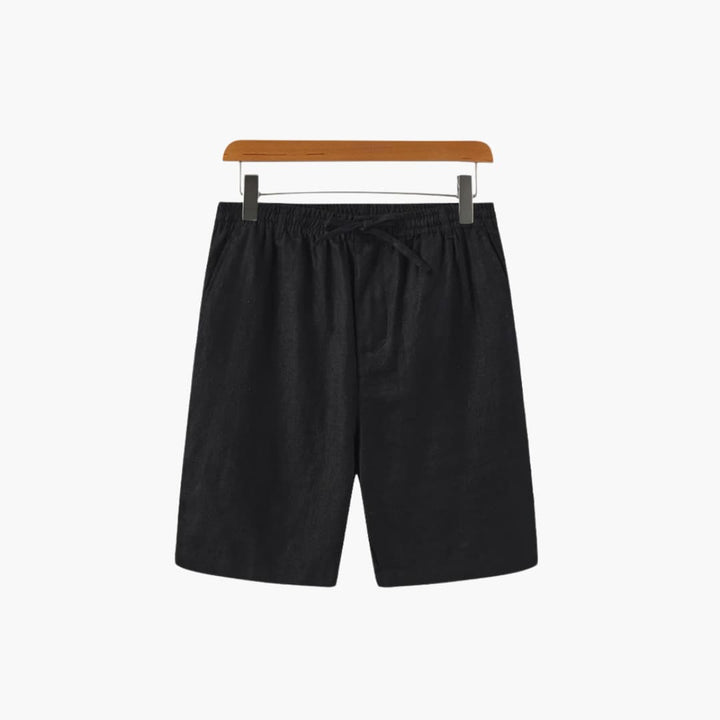 Herren Leinen Shorts mit Kordelzug und Seitentaschen