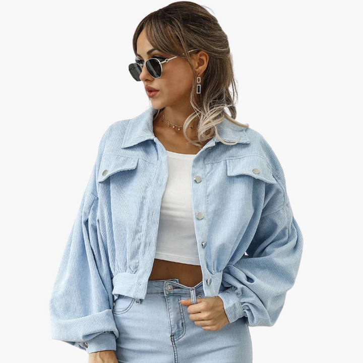 Damen Kurzjacke mit Knopfverschluss