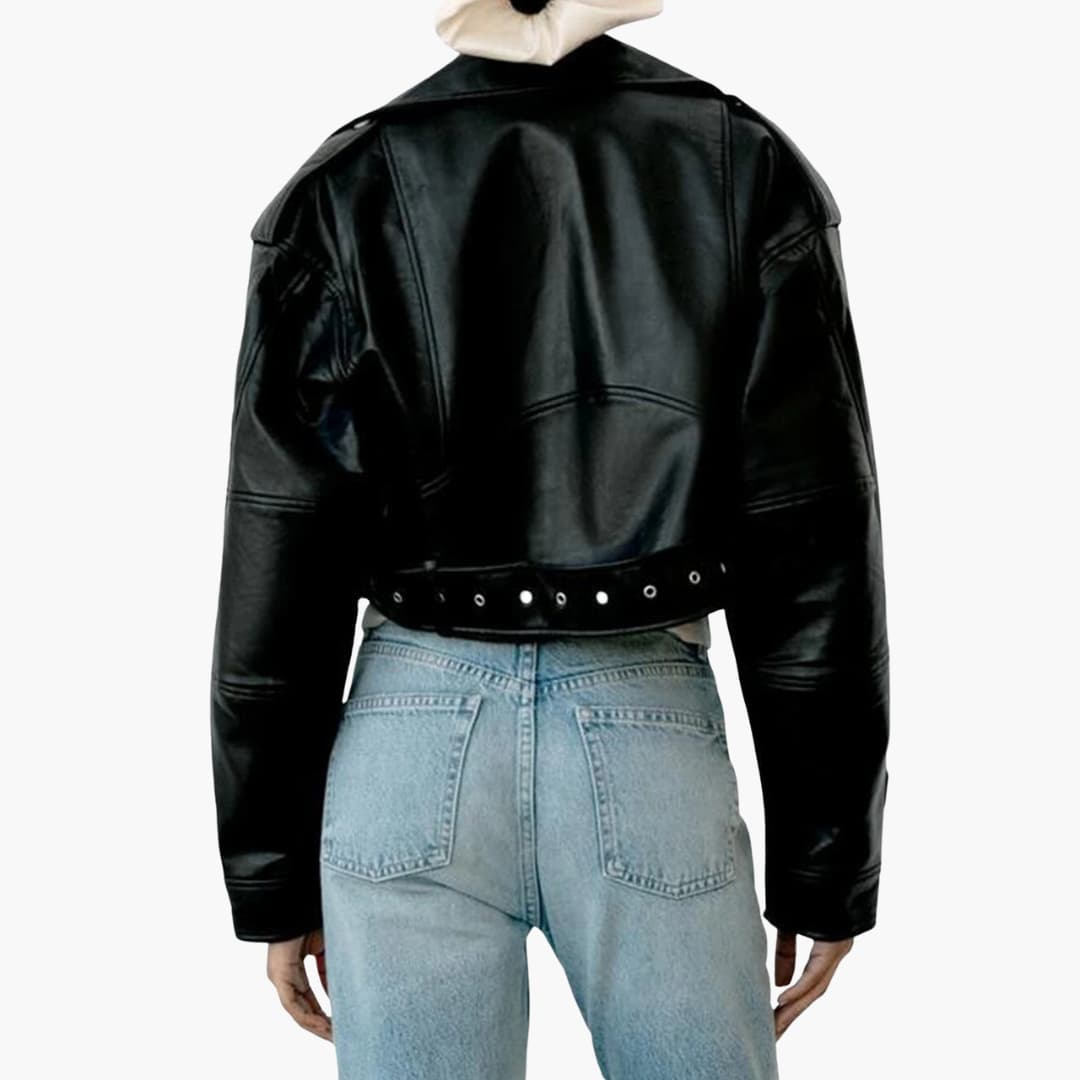 Kurze Bikerjacke für Damen