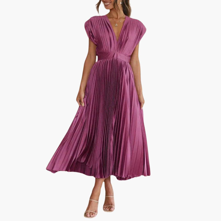 Elegantes Midikleid mit V-Ausschnitt - Damen Abendmode Farfetch