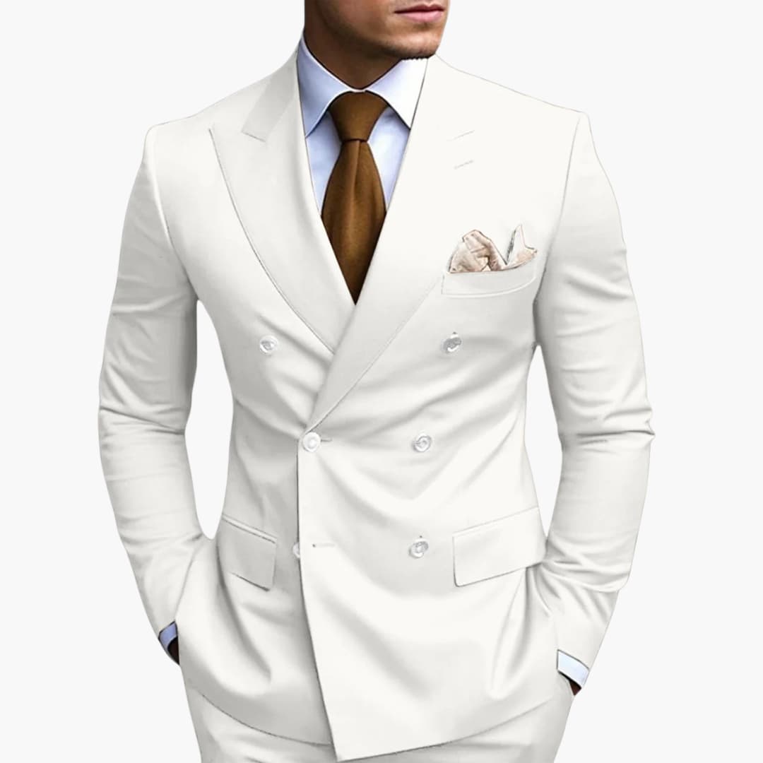 Herrenanzug mit Reverskragen und Zweireiher Design