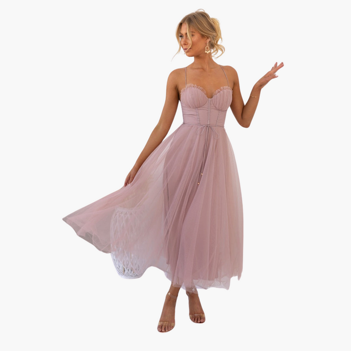 Damen Abendkleid mit Tüllrock – Strapless und elegant