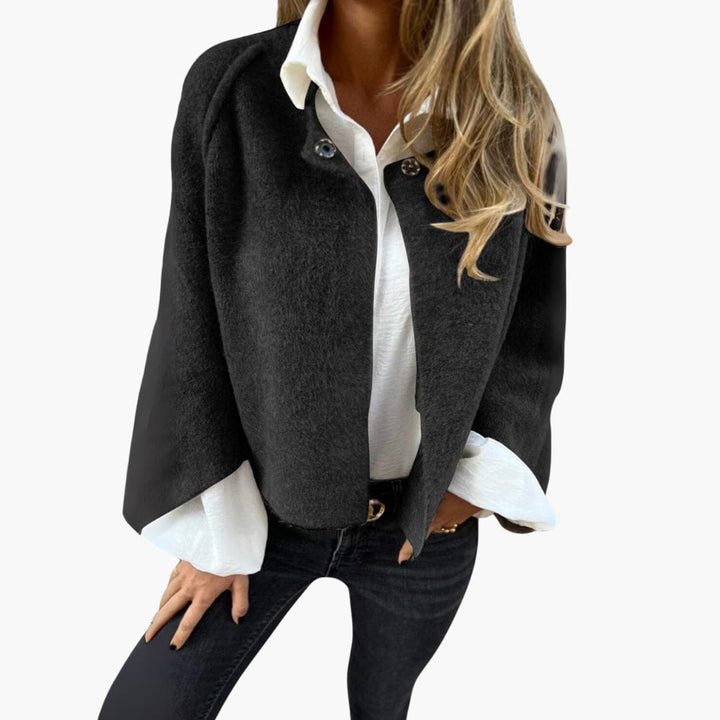 Damenjacke mit Rundhalsausschnitt und langen Ärmeln