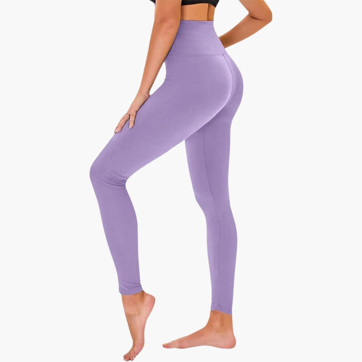 Damen Leggings mit Leopardenmuster und hohem Bund aus Stretchmaterial