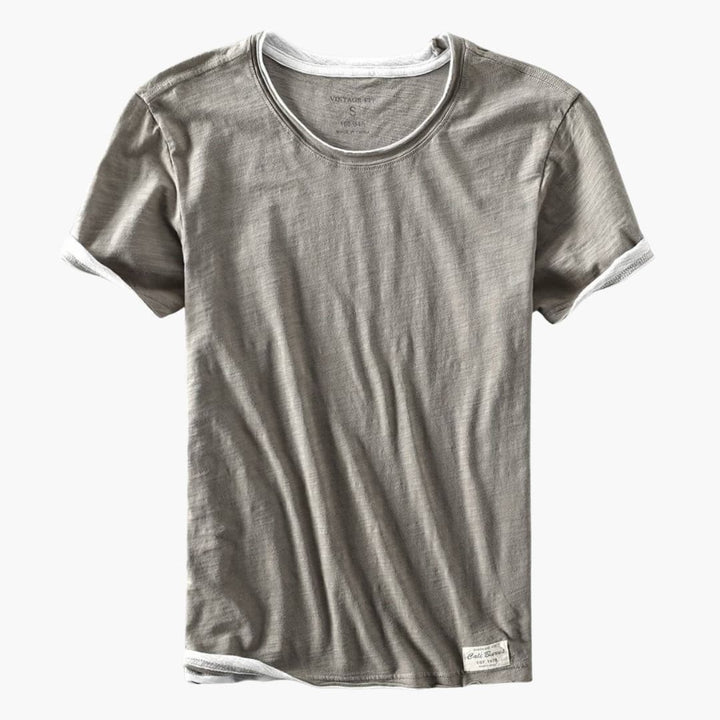 Basic T-Shirt - Herren Rundhals Kurzarmshirt aus Baumwolle