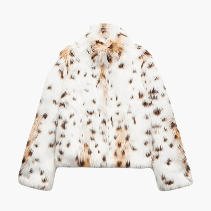 Schicker Kunstpelzmantel mit Leopardenmuster für Frauen - SchmiedeMode