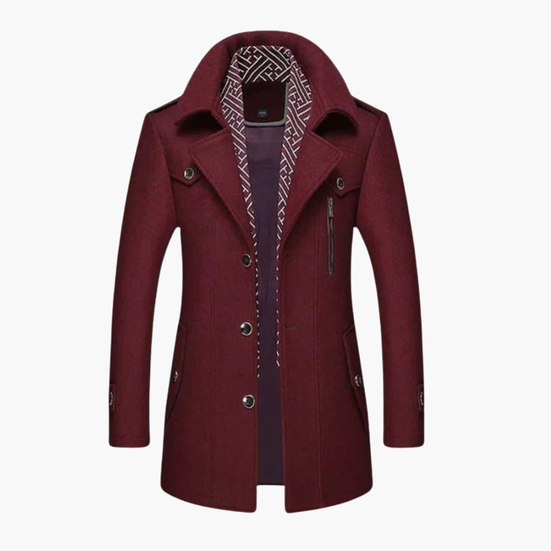 Warmer und eleganter Wollmantel für Männer - SchmiedeMode