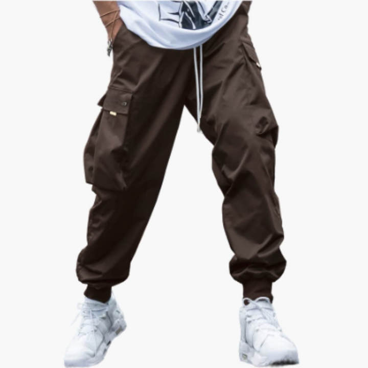 Herren-Cargo-Joggerhose mit Kordelzug und elastischen Bündchen
