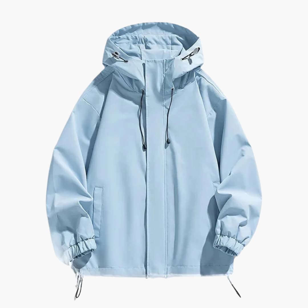 Herren Kapuzenjacke mit Reißverschluss und elastischem Saum