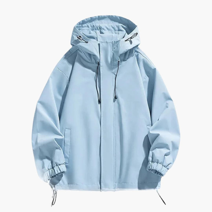 Herren Kapuzenjacke mit Reißverschluss und elastischem Saum