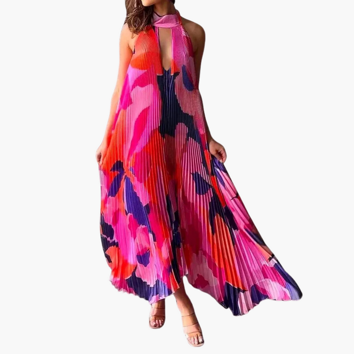 Plisseekleid für Damen – Sommerlich, mit Blumenmuster