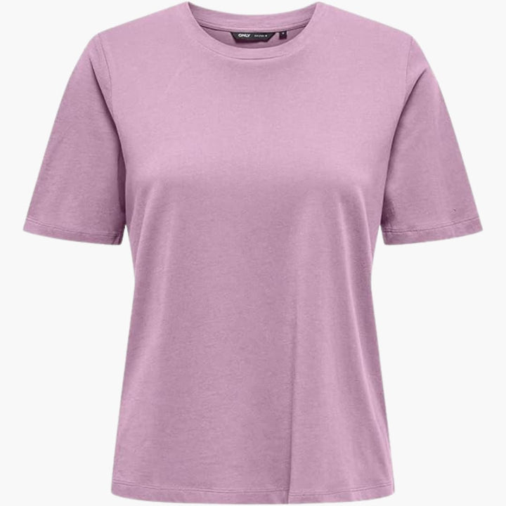 Damen T-Shirt mit Rundhalsausschnitt und kurzen Ärmeln