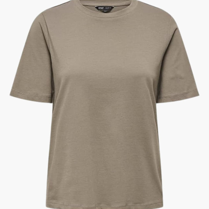 Damen T-Shirt mit Rundhals und kurzen Ärmeln aus Leichtstoff