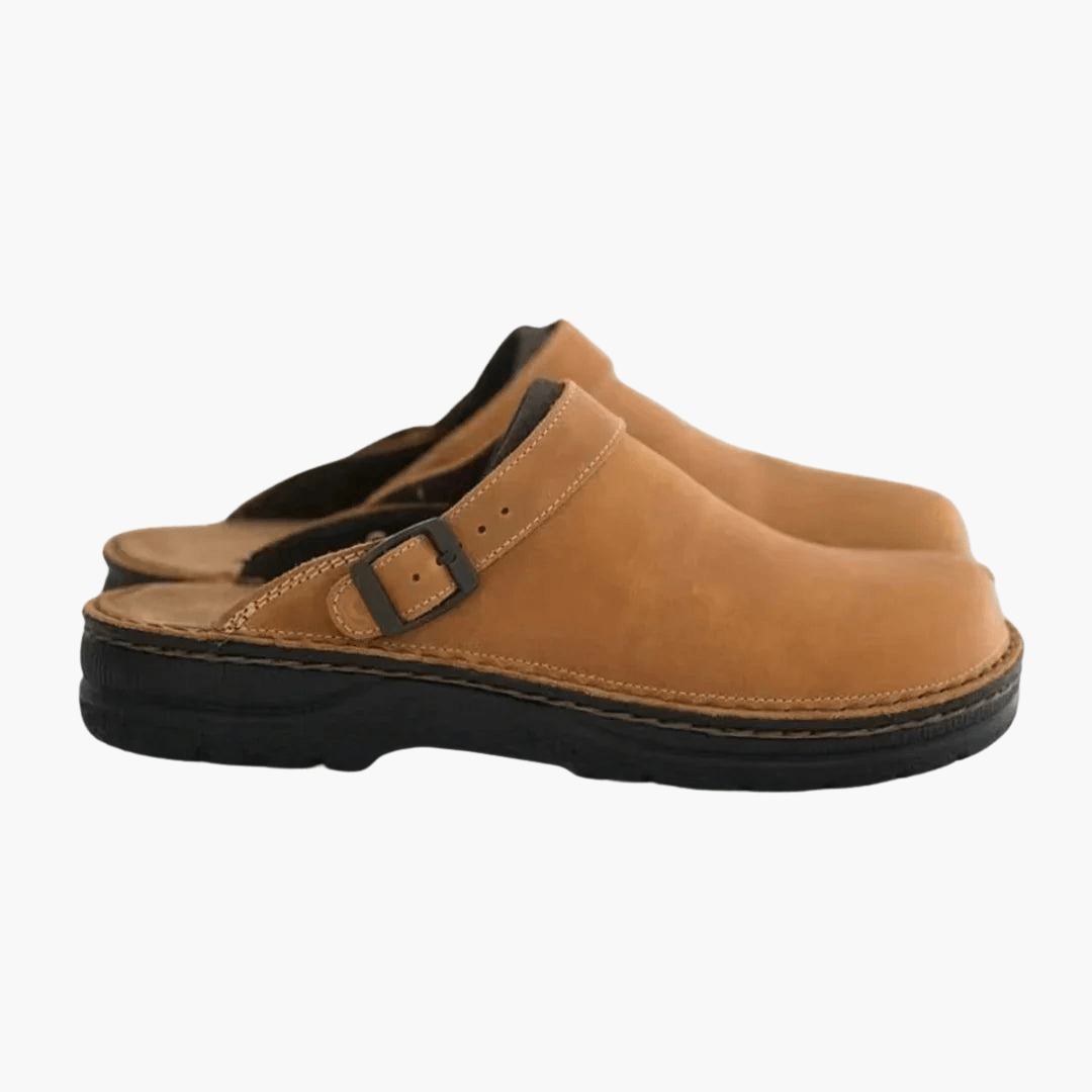 Stilvolle verstellbare Lederpantoffeln für Männer - SchmiedeMode