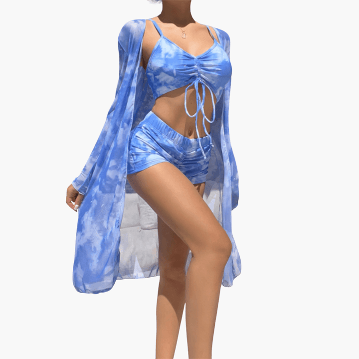 Elegantes dreiteiliges Badeanzug-Set für Frauen - SchmiedeMode