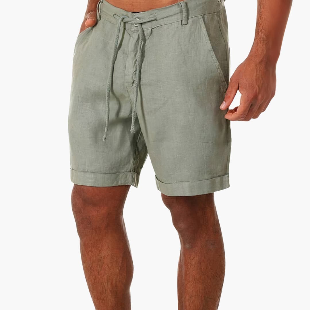 Herren Sommerhose mit Tunnelzug und seitlichen Taschen