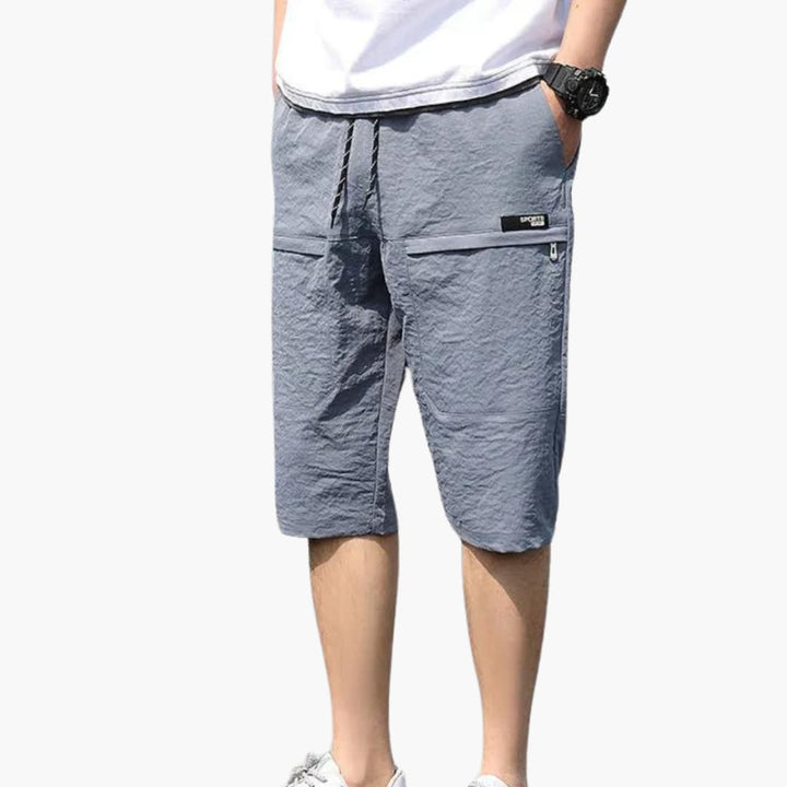 Herren Cargo Shorts mit Taschen und elastischem Bund für Sommer