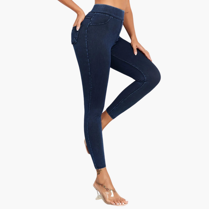 Damen Jeggings mit hohem Bund und schmalem Bein