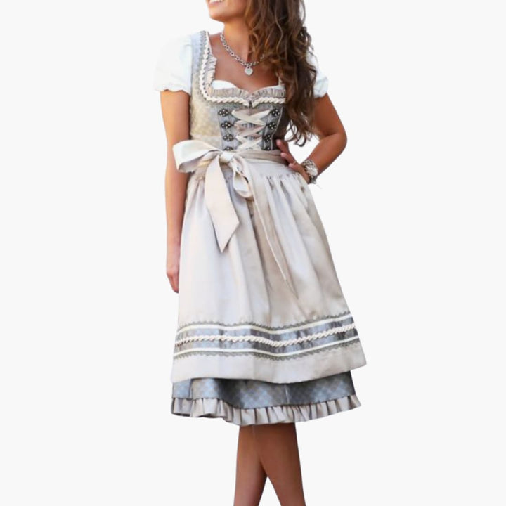 Detailiertes Dirndl kleid für Damen - Oktoberfest 2025
