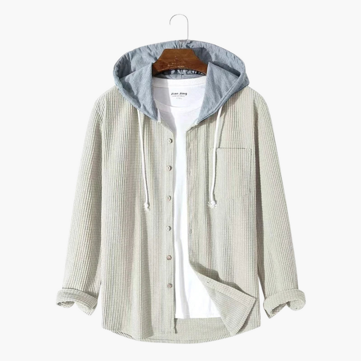 Herren Kapuzenjacke mit Knopfverschluss