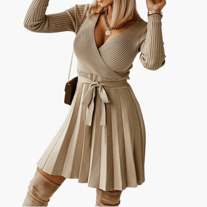 Schickes fließendes Plisseekleid für Frauen - SchmiedeMode