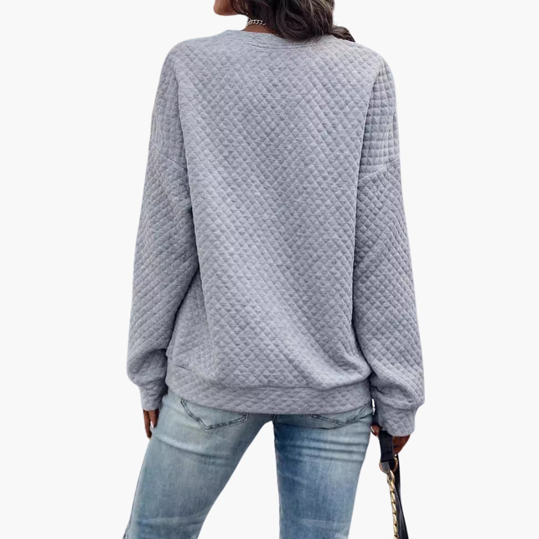 Reißverschluss-Sweatshirt mit Print für Damen