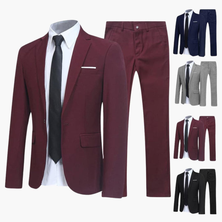 2-teiliges Anzug Set - Slim Fit Herrenanzug für Business Look - SchmiedeMode