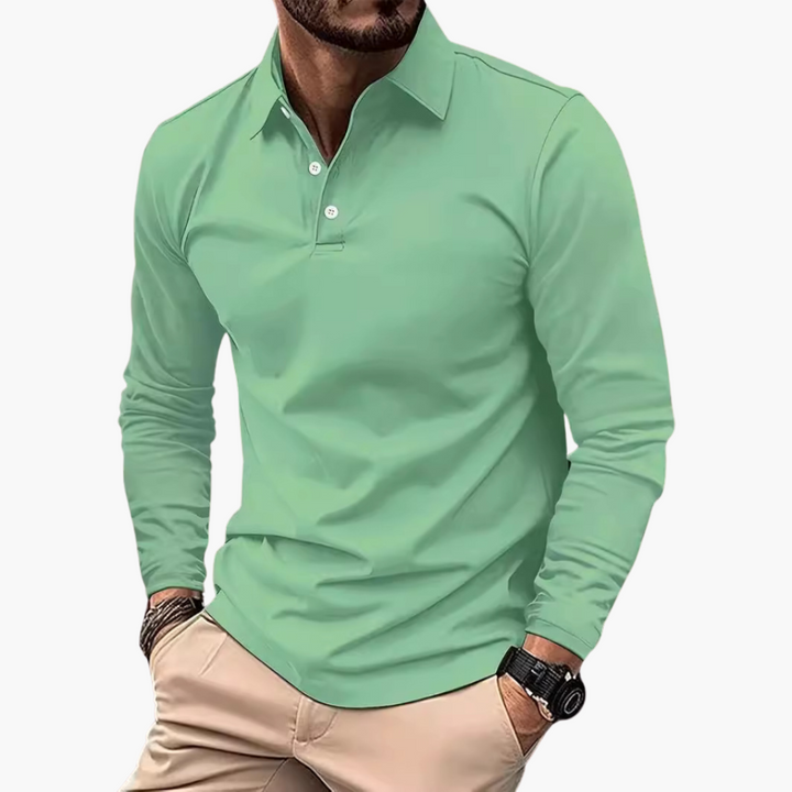 Poloshirt mit langen Ärmeln für Herren – lässiger Look