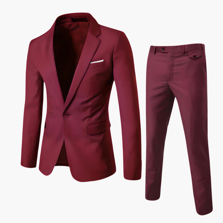 Slim Fit Anzug-Set für Herren mit Blazer und Hose