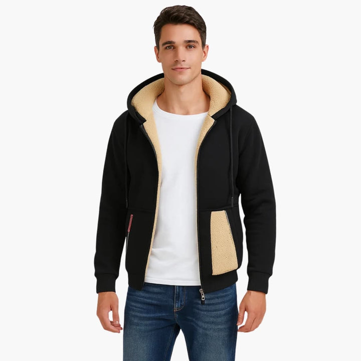 Weste für Herren mit Isolierung Hohem Kragen und Reißverschluss