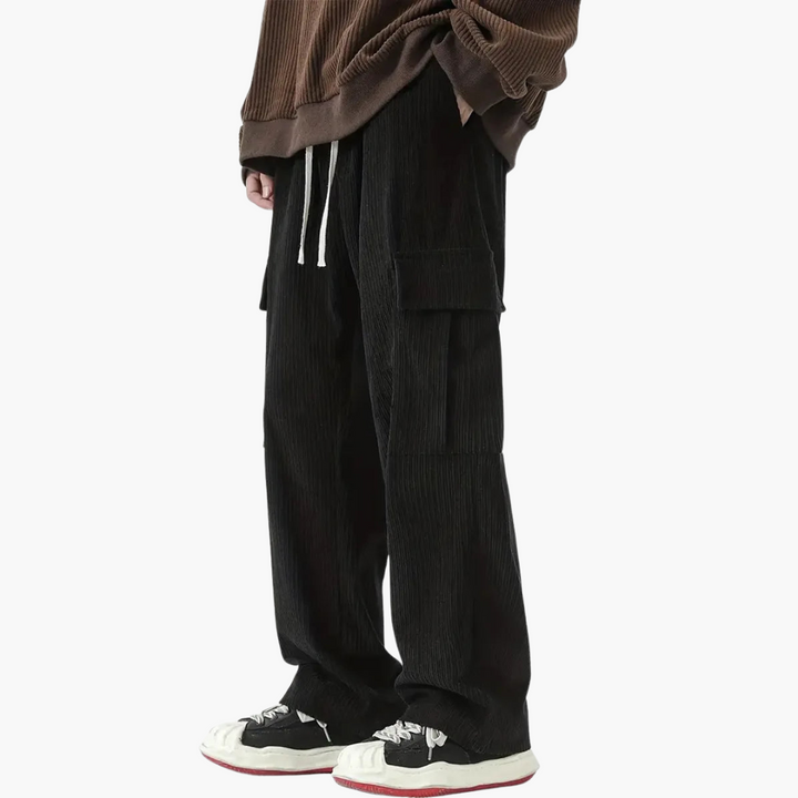 Herren Cordhose mit elastischem Bund und Seitentaschen
