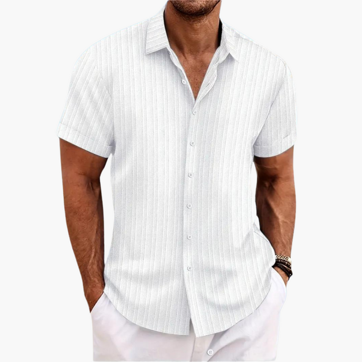 Herren Hemd Kurzarm mit Streifen – Button-Up für Sommer